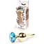 Анальна пробка Boss Of Toys Boss Series - Jewellery Gold Butt Plug Light Blue, BS6400067, Золотий / Голубой - мініатюра 3