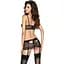 Комплект білизни Passion Canne SET Black XXL/XXXL: ліф-бандо, пояс-спідничка, стрінги - мініатюра 2