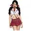 Костюм школярки Leg Avenue Miss Prep School S/M, топ, спідниця, краватка, бантики - мініатюра 1
