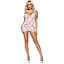 Ажурна сукня-сітка Leg Avenue Lace Mini dress With cut-outs White, One Size - мініатюра 2