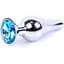 Анальна пробка Boss Of Toys Boss Series - Jewellery Silver Butt Plug Light Blue, BS6400076, Срібний / Голубой - мініатюра 1