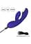 Вібратор-кролик CalExotics Impulse Estim Dual Wand 21.5 см фіолетовий - мініатюра 4