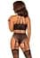 Комплект Leg Avenue Crop top and garter panty Black - миниатюра 3