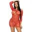 Мини-платье Leg Avenue Heart net mini dress Red One size - миниатюра 3