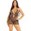 Сукня Leg Avenue Lurex RhinestOne Keyhole Halter Dress One Size Black/Silver - мініатюра 2