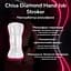 Мастурбатор рельєфний Chisa Diamond Hand Job Stroker ручний stroker, текстурований, компактний для чоловіків - мініатюра 3