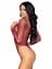 Боди Leg Avenue Crystalized fishnet bodysuit Burgundy One Size - миниатюра 3