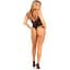 Боді Leg Avenue Thong teddy With Strappy back Black One Size - мініатюра 5