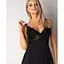 Сатиновий пеньюар з мереживом Obsessive 810-BAB-1 Babydoll & Thong L/XL, чорний, пеньюар, танга - мініатюра 4
