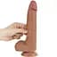 Фалоімітатор Lovetoy Sliding-Skin Dual Layer Dong 8.5'' 20 см (коричневий) - мініатюра 2