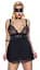 Комплект Cottelli Collection Bondage Babydoll XL чорний - мініатюра 5