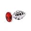 Анальна пробка Fantasy Silver Ribbed Butt Plug S 7 см (червоний) - мініатюра 2