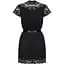 Сатиновий відкритий пеньюар на поясі Obsessive 810-PEI-1 peignoir Black S/M, чорний - мініатюра 2
