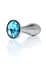 Анальна пробка Jewellery Silver Plug Clear L 10.5 см (синій) - мініатюра 2