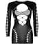 Безшовна мінісукня Leg Avenue Long sleeve cut out Mini dress One Size Black - мініатюра 5