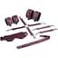Набір Feral Feelings BDSM Kit 5 Burgundy, наручники, поножі, хрестовина, маска, падл - мініатюра 1