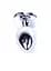 Анальна пробка з кристалом Jewellery Silver Heart Plug 7х2.7 см (червоний) - мініатюра 5