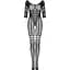 Сітчастий бодістокінг з імітацією підв’язок Obsessive Bodystocking G329 S/M/L, Black, з доступом - мініатюра 3