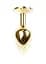 Металева анальна пробка з кристалом Boss Jewellery Gold Plug 7х2.7 см (рожевий) - мініатюра 7