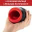 Мастурбатор-ротик I'MCUM Oral Kiss з язичком та підігрівом Чорно-червоний (IM-FJB004) - мініатюра 3