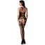 Бодістокінг з безліччю бретелей Passion BS095 One Size, Black, імітація пояса та панчіх, з доступом - мініатюра 2
