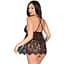 Сорочка бебі-дол Leg Avenue Floral lace Babydoll & stRing Black M - мініатюра 2