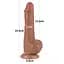 Фалоімітатор Lovetoy Sliding-Skin Dual Layer Dong 7.5'' 19.5 см (коричневий) - мініатюра 7