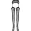Сітчасті панчохи-стокінги з імітацією гартерів Obsessive Garter stockings S500S/M/L, чорні - мініатюра 4