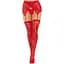 Панчохи Leg Avenue Leg Avenue Lace thigh highs & garterbelt Red One Size - мініатюра 1