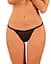 Прозрачные стринги с кружевом Obsessive Celia Noir thong XS/S - миниатюра 3