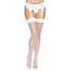 Панчохи-сітка зі швом Leg Avenue Backseam Thigh Highs White, One Size - мініатюра 5