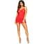 Пеньюар Leg Avenue Rose Lace Flair Chemise Red One Size - миниатюра 5