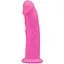 Фалоімітатор SilexD Robby Pink Glow in the dark, двошаровий, силікон + Silexpan, діаметр 3,5 см - мініатюра 1