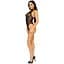 Leg Avenue Net and lace halter Bodysuit OS Black - мініатюра 10