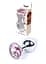 Металева анальна пробка з кристалом Boss Jewellery Silver Plug 7 см (рожевий) - мініатюра 7