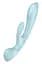 Вібратор кролик Satisfyer Triple Oh 24 см блакитний - мініатюра 2