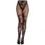 Колготки Leg Avenue Dahlia Lace Tights With Net Thigh Detail One Size - мініатюра 1