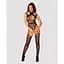 Ажурний бодістокінг з отворами Obsessive Bodystocking G327 Black S/M/L, чорний - мініатюра 3
