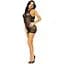 Сукня-сітка зі стразами Leg Avenue RhinestOne halter Mini dress Black, відкрита спина, One Size - мініатюра 6