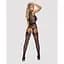 Бодістокінг Obsessive Bodystocking F217 S/M/L, елегантний силуетний малюнок, імітація панчіх - мініатюра 4
