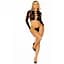 Комплект Leg Avenue Long sleeve crop top & stRing Black One Size - мініатюра 6